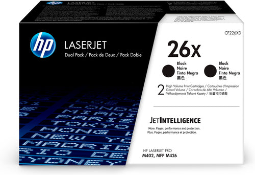 HP 26X 2-pack High Yield Black Original LaserJet Toner Cartridges HP 26X 2-pack High Yield Black Original LaserJet Toner Cartridges